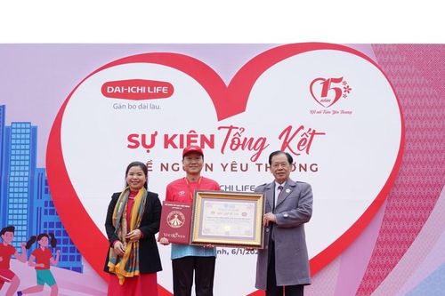Giải 'Dai-ichi Life - Cung Đường Yêu Thương 2022' nhận chứng nhận kỷ lục Việt Nam