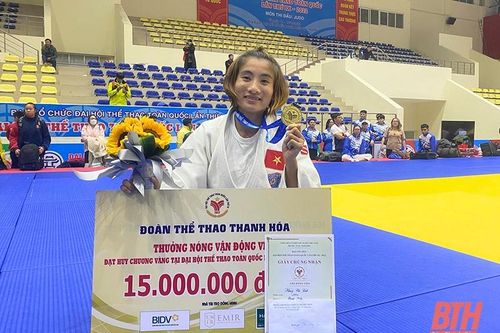 VĐV judo Hoàng Thị Tình giành HCV quốc tế đầu tiên cho thể thao Thanh Hóa trong năm mới 2023