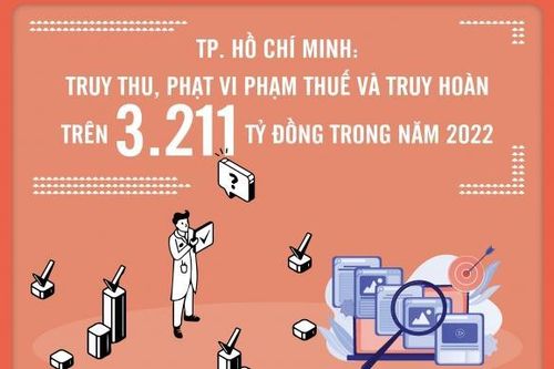 TP. Hồ Chí Minh: Truy thu, phạt vi phạm thuế và truy hoàn trên 3.211 tỷ đồng trong năm 2022