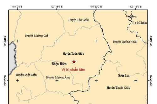 Động đất trong đêm tại Điện Biên
