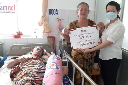 Anh Nguyễn Minh Nhựt được nhà hảo tâm hứa giúp đỡ toàn bộ viện phí