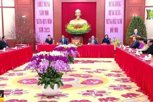 Tổng Bí thư Nguyễn Phú Trọng chúc tết lãnh đạo Đảng, Nhà nước