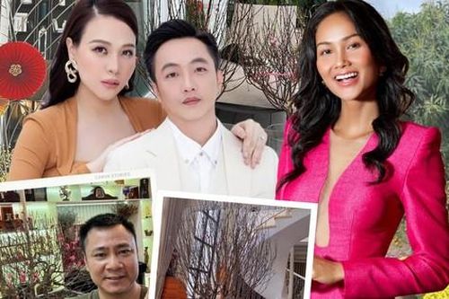 Sao Việt đón Tết: H'Hen Niê mang cả chợ hoa về nhà, nhà Cường Đô La ngập tràn sắc đỏ