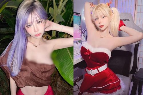 Ngượng đỏ mặt hot girl mặc hở hết nấc tạo dáng cạnh bụi chuối