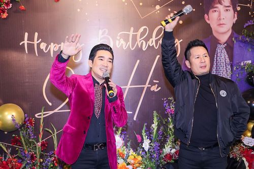 Bằng Kiều 'quậy tưng' trong tiệc sinh nhật Quang Hà