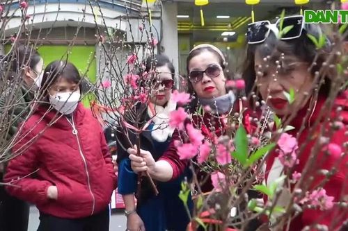 Phố hoa Hàng Lược đông vui tấp nập người mua sắm ngày áp Tết