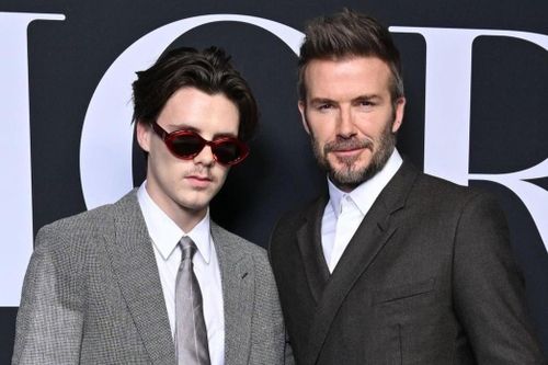 David Beckham và con trai dự show thời trang