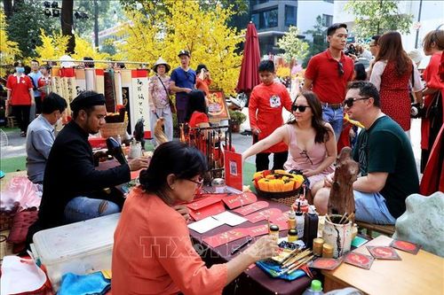TP Hồ Chí Minh: Phố Ông đồ nhộn nhịp người đến xin chữ