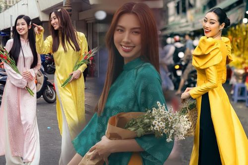 Các nàng hậu nô nức đón chào Xuân Quý Mão với tà áo dài truyền thống: Ai mới là 'đệ nhất' mỹ nhân?