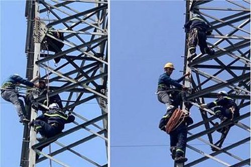 Giải cứu thành công người phụ nữ mắc kẹt trên cao