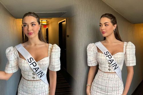 Hành động đẹp của đại diện Tây Ban Nha trên sân khấu chung kết Miss Universe: Bị loại vẫn 'toe toét'