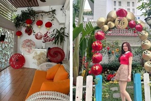 'Biệt thự hoa hồng' của Vy Oanh lộng lẫy sắc Xuân