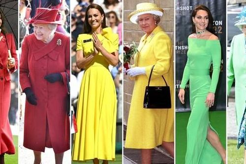 Những lần Công nương Kate diện đồ lấy cảm hứng từ Nữ hoàng Elizabeth II