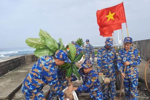 Những công viên màu xanh quý giá trên huyện đảo Trường Sa