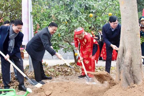 Bí thư Thành ủy Đinh Tiến Dũng phát động Tết trồng cây tại quận Hoàng Mai
