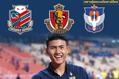 Cả 3 đội bóng Nhật Bản muốn chiêu mộ sao trẻ Thái Lan