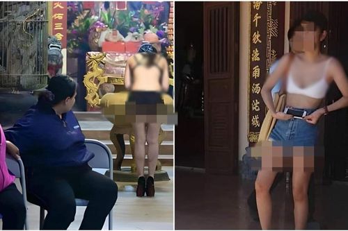 Loạt gái xinh ăn mặc phản cảm khi đi lễ chùa đầu năm: Người khoe lưng trần, người diện váy ngắn cũn cỡn