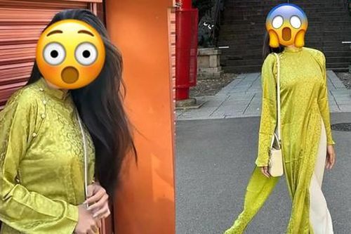 Á hậu bị chê vì mặc áo dài nhăn nhúm: Hóa ra lỗi thuộc về chất liệu