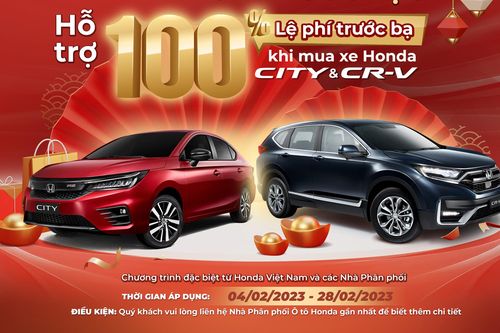 Honda tung khuyến mại 'khủng', khách hàng mua CR-V và City được tặng 100% lệ phí trước bạ