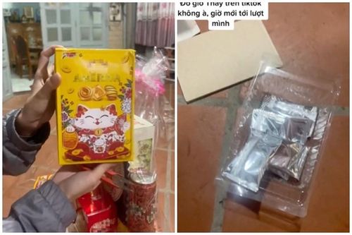 Giỏ quà Tết ngoài xịn trong 'fake' khiến netizen dở khóc dở cười