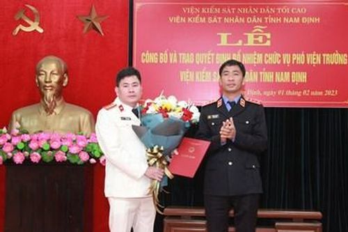 Công bố và trao quyết định bổ nhiệm Phó Viện trưởng VKSND tỉnh Nam Định