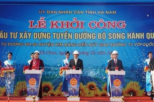 Khởi công tuyến đường bộ song hành Quốc lộ 21 thuộc địa phận tỉnh Hà Nam