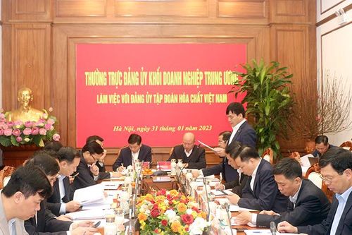 Thường trực Đảng ủy Khối Doanh nghiệp Trung ương làm việc với Đảng ủy Tập đoàn Hóa chất Việt Nam