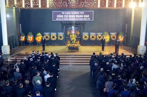 Tổ chức trọng thể lễ tang nguyên Bộ trưởng, Chủ nhiệm VPCP Đoàn Mạnh Giao
