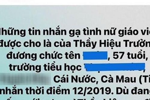 Kiểm điểm hiệu trưởng nhắn tin nhạy cảm với nữ giáo viên