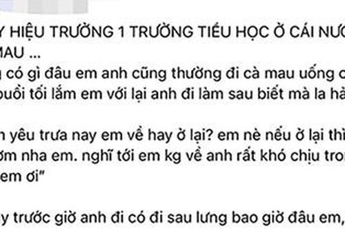 Kết quả xử lý vụ hiệu trưởng bị tố nhắn tin 'yêu thương' với nữ giáo viên