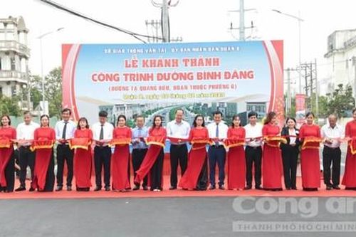 Quận 8 khánh thành đường Bình Đăng và khởi công Trung tâm y tế