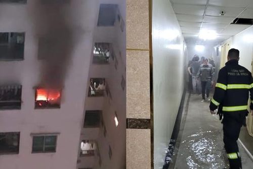 Cháy chung cư HH Linh Đàm, cảnh sát đưa 120 người thoát nạn