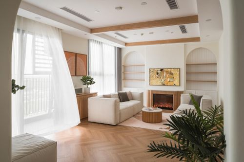 Gia chủ đập thông 2 căn hộ để cải tạo thành không gian sống Bắc Âu