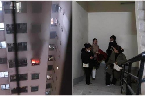 Người dân tại chung cư HH Linh Đàm leo cầu thang bộ đi lại cả trăm tầng sau vụ hỏa hoạn