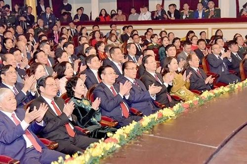 Một số hình ảnh Chủ tịch Quốc hội Vương Đình Huệ dự Lễ trao giải báo chí toàn quốc về xây dựng Đảng lần thứ VII