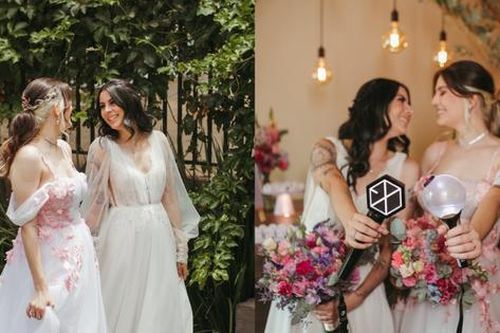 Ảnh cưới cặp đôi fangirl BTS và EXO: Từ kẻ thù không đội trời chung đến người một nhà