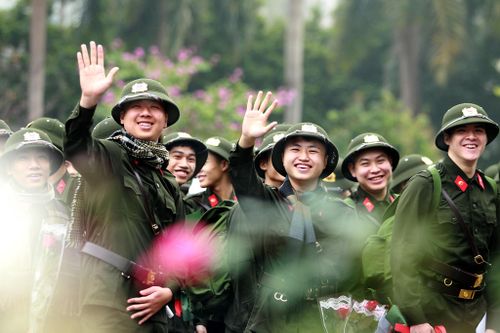 Những hình ảnh đẹp của tân binh Công an Hà Nội trong ngày hội tòng quân