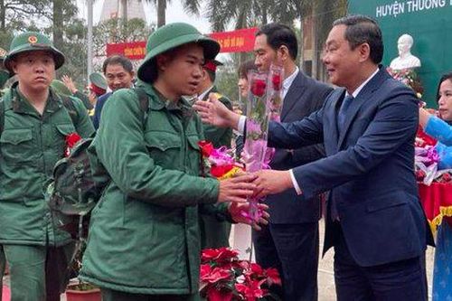 Sáng nay, Hà Nội có 3.500 công dân lên đường nhập ngũ