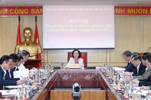 Tiểu ban Bảo vệ chính trị nội bộ Trung ương họp phiên thứ nhất năm 2023