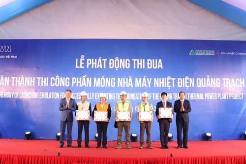 EVN đẩy mạnh thi công nhà máy nhiệt điện Quảng Trạch I