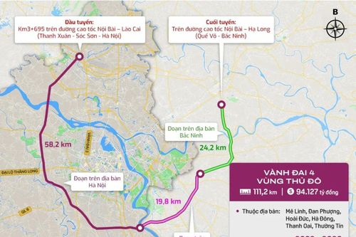 Dự kiến khởi công đường Vành đai 4 vùng Thủ đô vào tháng 6/2023