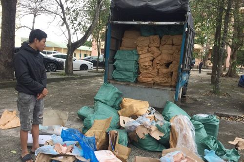 Quảng Trị: Thu giữ gần 6 tấn sản phẩm động vật bốc mùi hôi thối