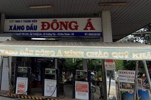 Xử phạt 1 cửa hàng xăng dầu ở Tây Ninh vi phạm về biển hiệu