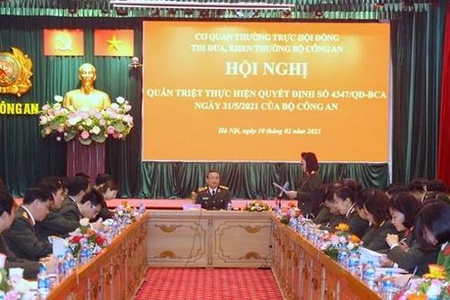 Trọng tâm tổ chức phong trào thi đua và công tác khen thưởng của Bộ Công an năm 2023