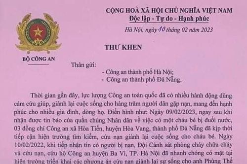 Nhiều chiến sỹ Công an dũng cảm cứu người, Bộ trưởng Tô Lâm gửi thư biểu dương