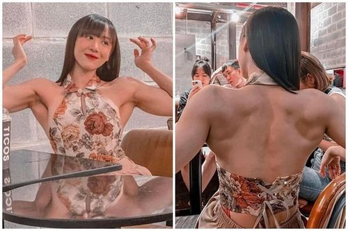 Mặc yếm lộ cơ bắp, 'hot girl phòng gym' khiến đàn ông ái ngại