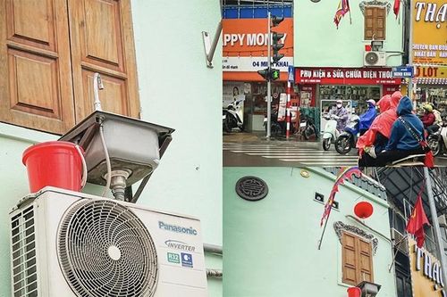Sự thật 'chiếc bồn rửa mặt triệu view' gắn trên cục nóng điều hòa ở Hà Nội