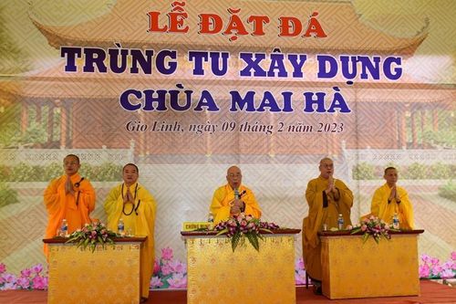 Quảng Trị: Lễ khởi công tái thiết chùa Mai Hà