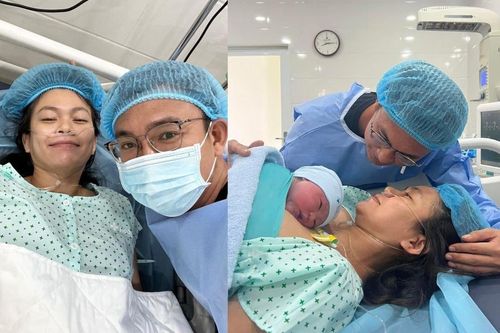 Mâu Thủy sinh con đầu lòng, biểu cảm bạn trai gây chú ý