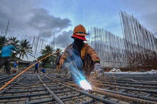 Công trường cao tốc Mỹ Thuận - Cần Thơ sau khi bị nhắc nhở tiến độ